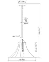One Light Pendant by Z-Lite - Fleur Collection, Brushed Nickel Finish - 1958P16-BN