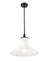 One Light Pendant by Z-Lite - Fleur Collection, Matte Black Finish - 1958P16-MB