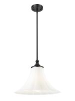 One Light Pendant by Z-Lite - Fleur Collection, Matte Black Finish - 1958P16-MB