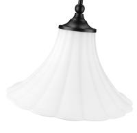 One Light Pendant by Z-Lite - Fleur Collection, Matte Black Finish - 1958P16-MB