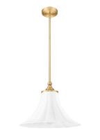 One Light Pendant by Z-Lite - Fleur Collection, Modern Gold Finish - 1958P16-MGLD