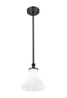 One Light Pendant by Z-Lite - Fleur Collection, Matte Black Finish - 1958P8-MB