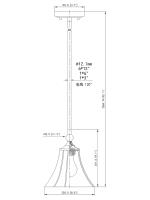 One Light Pendant by Z-Lite - Fleur Collection, Modern Gold Finish - 1958P8-MGLD
