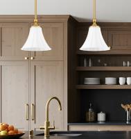 One Light Pendant by Z-Lite - Fleur Collection, Modern Gold Finish - 1958P8-MGLD