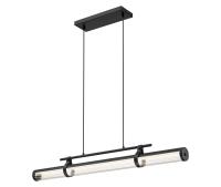 LED Linear Chandelier by Z-Lite - Benoit Collection, Matte Black Finish - 1959-44L-MB-LED
