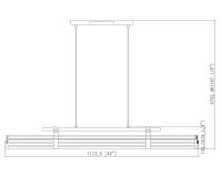 LED Linear Chandelier by Z-Lite - Benoit Collection, Modern Gold Finish - 1959-44L-MGLD-LED