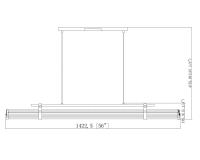 LED Linear Chandelier by Z-Lite - Benoit Collection, Brushed Nickel Finish - 1959-54L-BN-LED