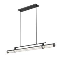 LED Linear Chandelier by Z-Lite - Benoit Collection, Matte Black Finish - 1959-54L-MB-LED