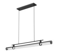 LED Linear Chandelier by Z-Lite - Benoit Collection, Matte Black Finish - 1959-54L-MB-LED