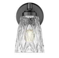 One Light Wall Sconce by Z-Lite - Andree Collection, Matte Black Finish - 1960-1S-MB