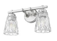 Two Light Vanity by Z-Lite - Andree Collection, Brushed Nickel Finish - 1960-2V-BN