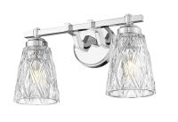 Two Light Vanity by Z-Lite - Andree Collection, Chrome Finish - 1960-2V-CH