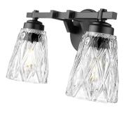 Two Light Vanity by Z-Lite - Andree Collection, Matte Black Finish - 1960-2V-MB