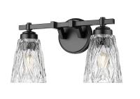 Two Light Vanity by Z-Lite - Andree Collection, Matte Black Finish - 1960-2V-MB