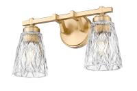 Two Light Vanity by Z-Lite - Andree Collection, Modern Gold Finish - 1960-2V-MGLD