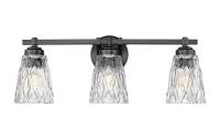 Three Light Vanity by Z-Lite - Andree Collection, Matte Black Finish - 1960-3V-MB