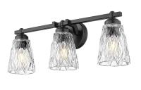 Three Light Vanity by Z-Lite - Andree Collection, Matte Black Finish - 1960-3V-MB