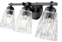 Three Light Vanity by Z-Lite - Andree Collection, Matte Black Finish - 1960-3V-MB
