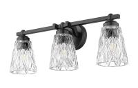 Three Light Vanity by Z-Lite - Andree Collection, Matte Black Finish - 1960-3V-MB