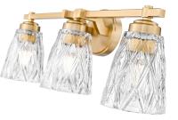 Three Light Vanity by Z-Lite - Andree Collection, Modern Gold Finish - 1960-3V-MGLD