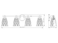 Four Light Vanity by Z-Lite - Andree Collection, Chrome Finish - 1960-4V-CH