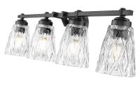 Four Light Vanity by Z-Lite - Andree Collection, Matte Black Finish - 1960-4V-MB