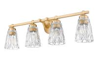 Four Light Vanity by Z-Lite - Andree Collection, Modern Gold Finish - 1960-4V-MGLD