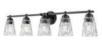Five Light Vanity by Z-Lite - Andree Collection, Matte Black Finish - 1960-5V-MB