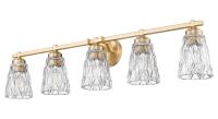 Five Light Vanity by Z-Lite - Andree Collection, Modern Gold Finish - 1960-5V-MGLD