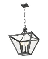 Three Light Chandelier by Z-Lite - Montalcino Collection, Iron Ore Finish - 1961-3C-IO