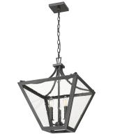 Three Light Chandelier by Z-Lite - Montalcino Collection, Iron Ore Finish - 1961-3C-IO