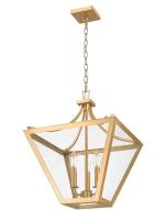 Three Light Chandelier by Z-Lite - Montalcino Collection, Rubbed Brass Finish - 1961-3C-RB