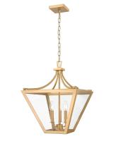 Three Light Chandelier by Z-Lite - Montalcino Collection, Rubbed Brass Finish - 1961-3C-RB