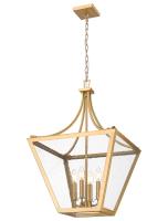 Four Light Chandelier by Z-Lite - Montalcino Collection, Rubbed Brass Finish - 1961-4C-RB