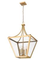 Four Light Chandelier by Z-Lite - Montalcino Collection, Rubbed Brass Finish - 1961-4C-RB