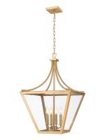 Four Light Chandelier by Z-Lite - Montalcino Collection, Rubbed Brass Finish - 1961-4C-RB