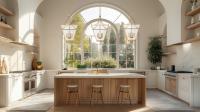Six Light Chandelier by Z-Lite - Montalcino Collection, Rubbed Brass Finish - 1961-6RB