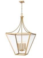 Six Light Chandelier by Z-Lite - Montalcino Collection, Rubbed Brass Finish - 1961-6RB