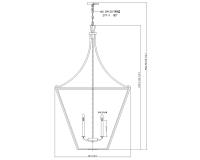 Eight Light Chandelier by Z-Lite - Montalcino Collection, Rubbed Brass Finish - 1961-8RB