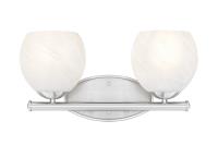 Two Light Vanity by Z-Lite - Colette Collection, Brushed Nickel Finish - 1963-2V-BN