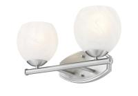Two Light Vanity by Z-Lite - Colette Collection, Brushed Nickel Finish - 1963-2V-BN