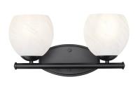 Two Light Vanity by Z-Lite - Colette Collection, Matte Black Finish - 1963-2V-MB