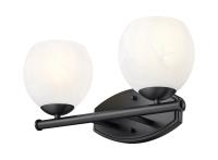 Two Light Vanity by Z-Lite - Colette Collection, Matte Black Finish - 1963-2V-MB