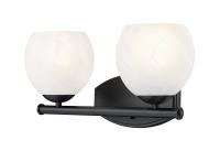 Two Light Vanity by Z-Lite - Colette Collection, Matte Black Finish - 1963-2V-MB