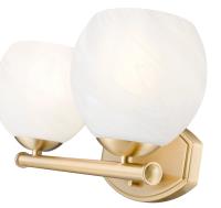 Two Light Vanity by Z-Lite - Colette Collection, Modern Gold Finish - 1963-2V-MGLD