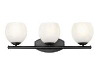 Three Light Vanity by Z-Lite - Colette Collection, Matte Black Finish - 1963-3V-MB