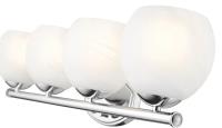 Four Light Vanity by Z-Lite - Colette Collection, Chrome Finish - 1963-4V-CH