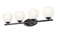 Four Light Vanity by Z-Lite - Colette Collection, Matte Black Finish - 1963-4V-MB