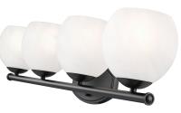 Four Light Vanity by Z-Lite - Colette Collection, Matte Black Finish - 1963-4V-MB