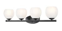 Four Light Vanity by Z-Lite - Colette Collection, Matte Black Finish - 1963-4V-MB